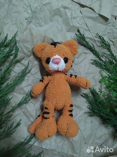 Плюшевый Тигр (ручная работа) мягкая игрушка тигр