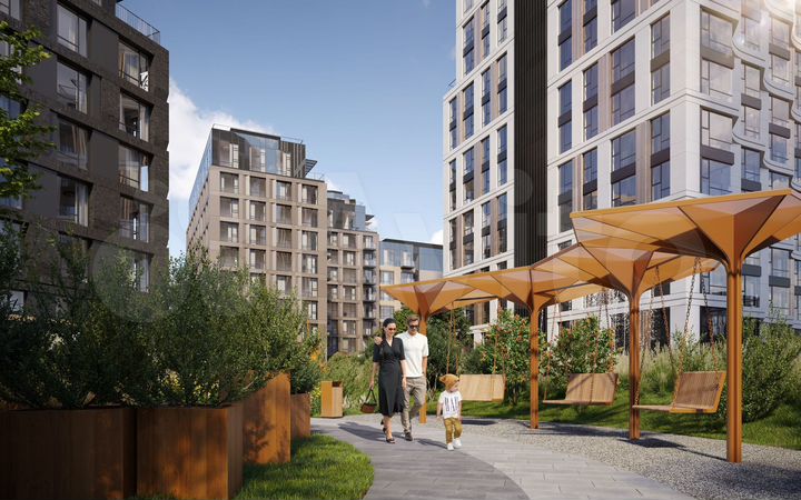 1-к. квартира, 54,4 м², 2/22 эт.