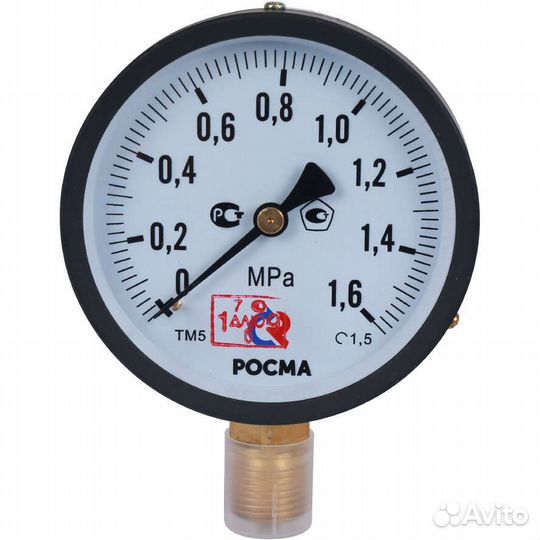 Манометр росма тм-510Р.00 диам.100 мм