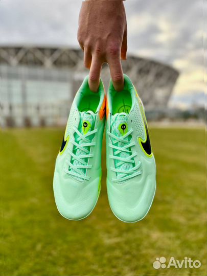 Сороконожки Nike Tiempo Legend 9 Light Green&Orange