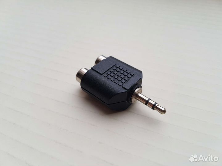 Аудио переходник адаптер Jack 3.5 мм - 2x RCA