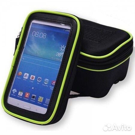 Жесткая сумка-кейс на раму Wolf Base (Черно-зелены