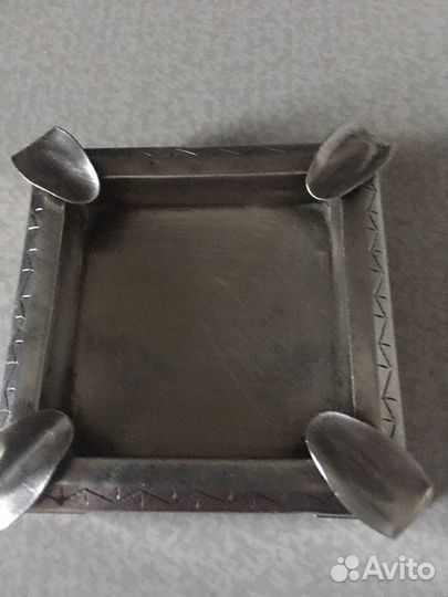 Пепельница серебро СССР и салфетница