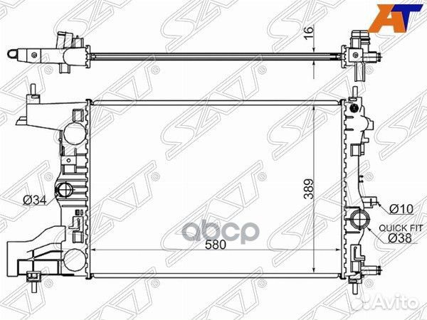 Радиатор Chevrolet Cruze 09- / Daewoo Lacetti 0