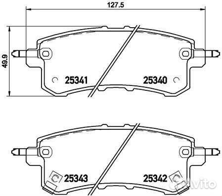 Колодки тормозные дисковые nissan