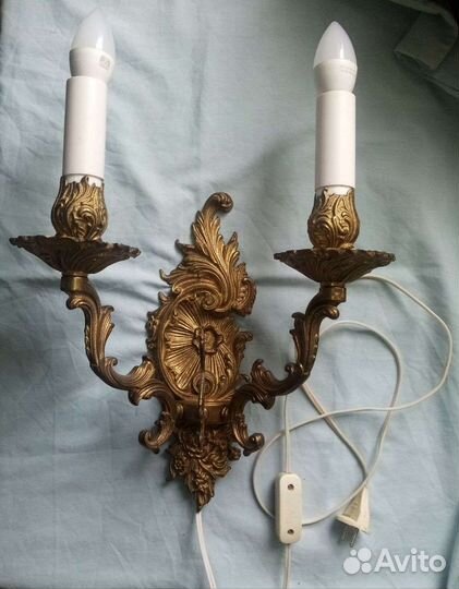 Бра светильник настенный бронза