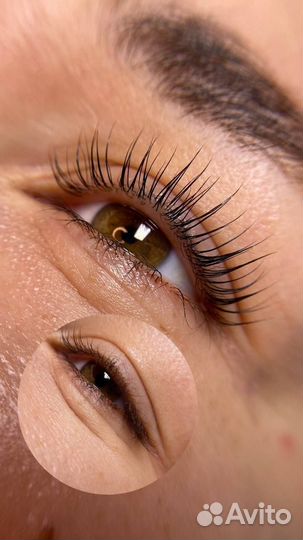 Ламинирование ресниц оформление бровей