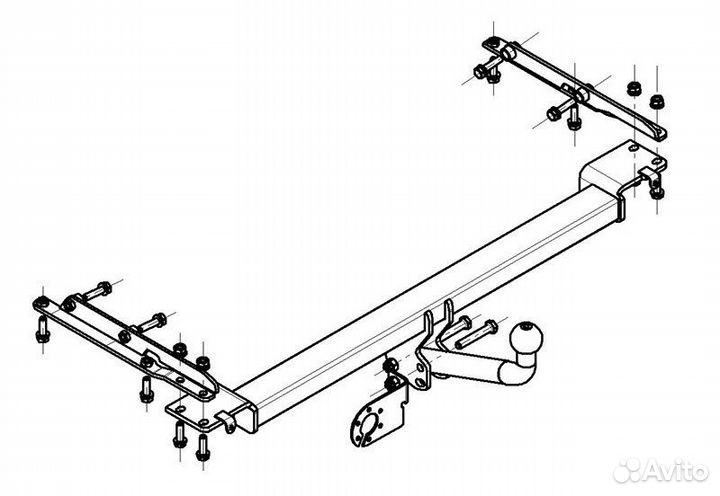 Фаркоп nissan note (2006) (AvtoS NS 19)
