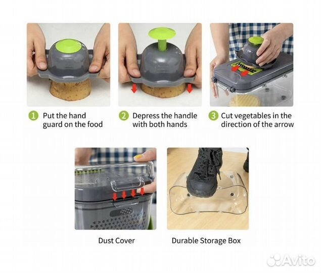 Овощерезка многофункциональная Ручная 22 в 1