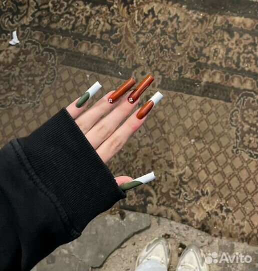 Маникюр наращивание ногтей