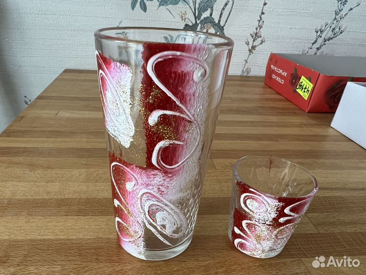 Набор стаканов новый Абстракция