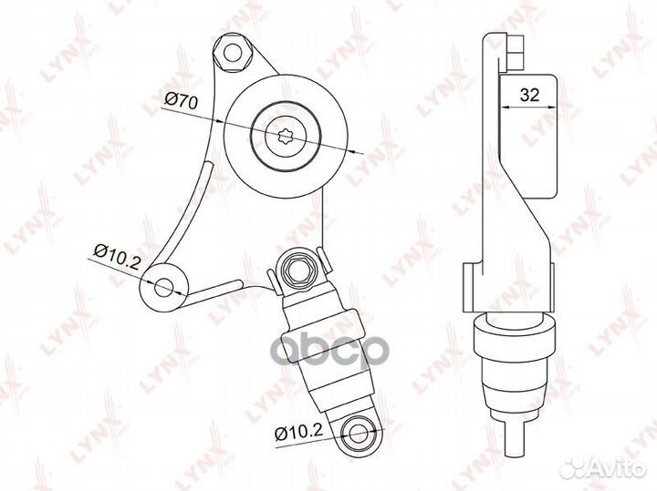 Натяжитель ремня toyota camry/avensis 01- 2.0-2.4