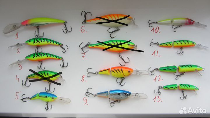 Воблеры Rapala, Strike Pro, Bandit, блёсна незацеп