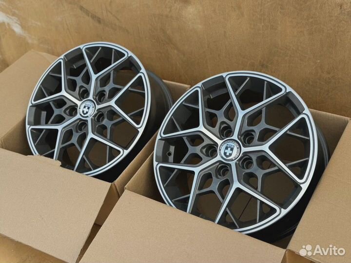 Литые диски r17 5x114 3 HRE FF10 Графит с Полировк