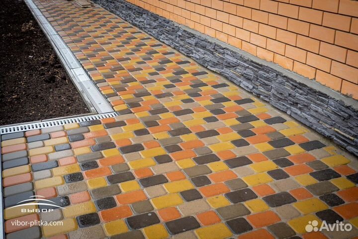 Брусчатка, тротуарная плитка Выбор разные цвета