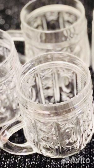 Хрустальные бокалы 4 шт.обьем 100 ml