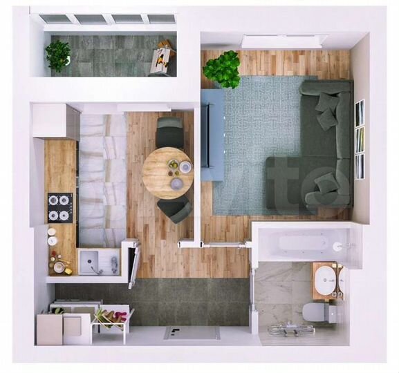 1-к. квартира, 26,9 м², 4/4 эт.