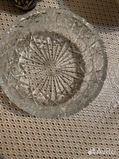 Фруктовница хрусталь СССР