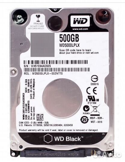 HDD WD5000 lplx 500gb 2.5