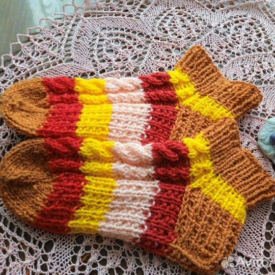 Носки ручной вязки