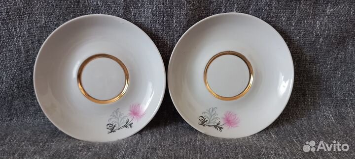 Блюдца Чайка чайные, кофейные ссср(посуда винтаж)