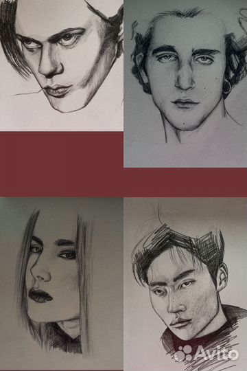 Портреты, арты на заказ, разные форматы