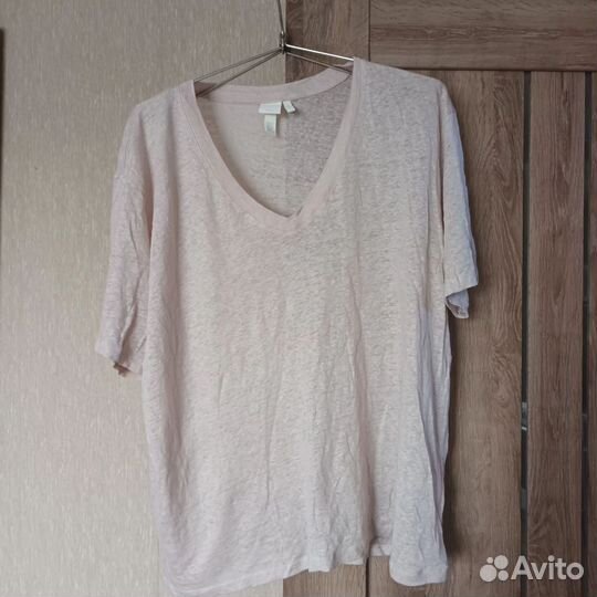 Футболка H&M, состав лён 100%