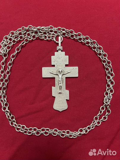 Крест наперсный серебро 84 пробы