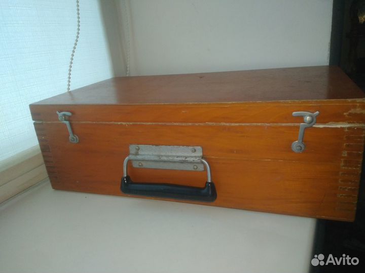 Ящик Чемодан Дерево СССР с ручкой и засовами. Отли