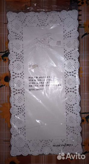 Салфети сервировочные бумажные d 6.5*13.5