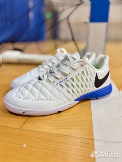 Футзалки Nike Lunar Gato2 White&Blue