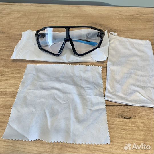 Велоочки Vaghozz Черно Синие глянцевые