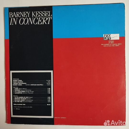 Винтажная виниловая пластинка LP Barney Kessel In