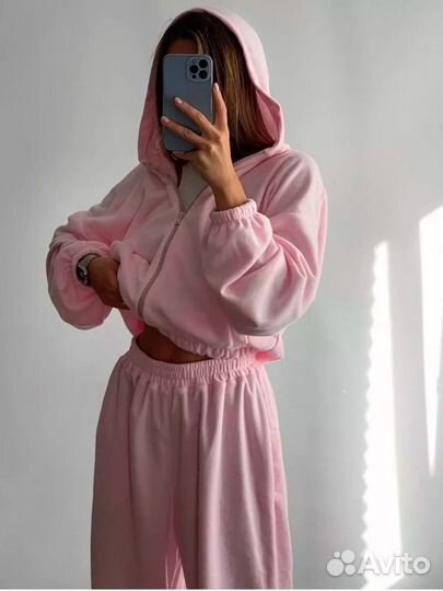 Костюм флисовый женский розовый