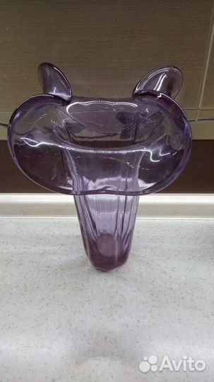 Ваза из цветного стекла СССР