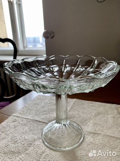 Ваза для фруктов на ножке СССР. Винтаж