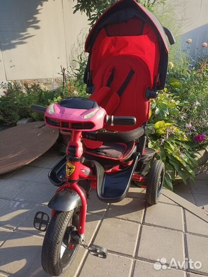 Детский велосипед с родительской ручкой бу