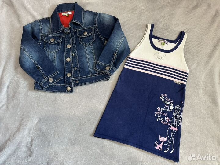 Sweet berry джинсовка/сарафан 98