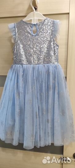 Платье новогоднее снежинка 116р