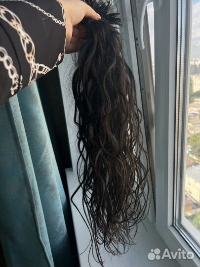 Волосы для наращивания 60 см черные