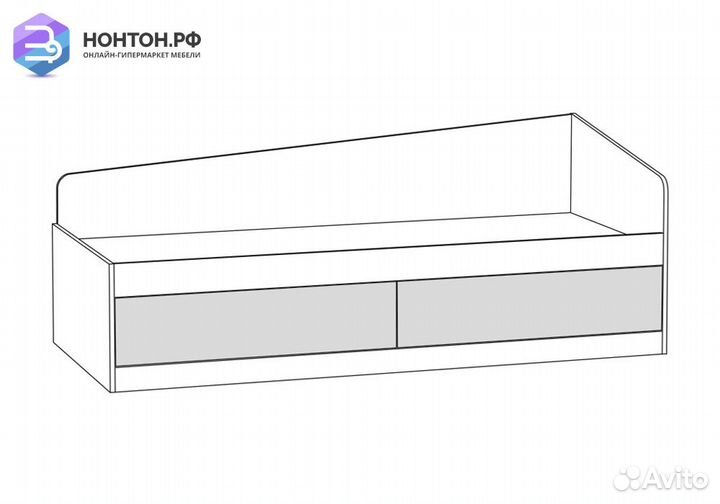 Кровать Альфа 11.21 солнечный свет / белый премиум