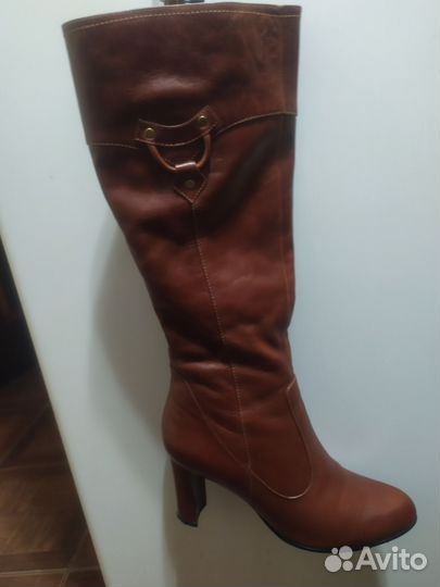Сапоги осень весна женские на каблуке 39 размер