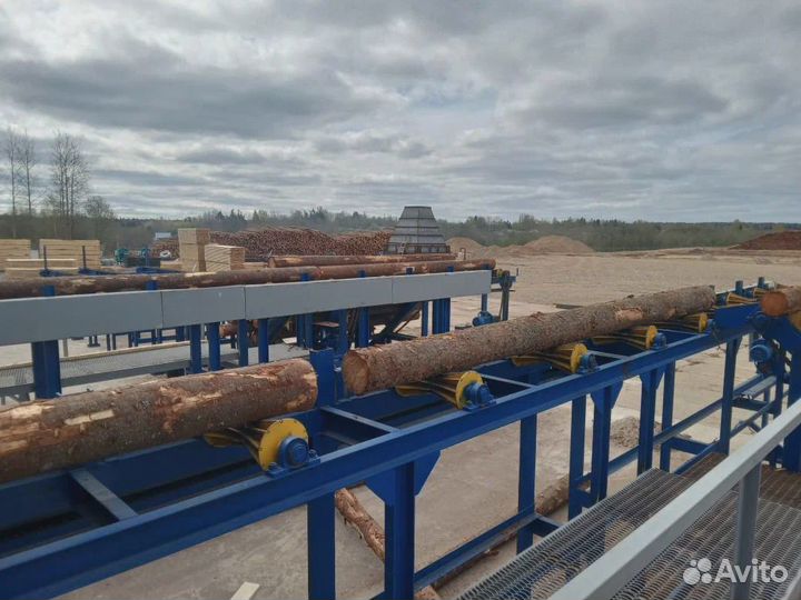 Рольганг приводной (бревнотаска)