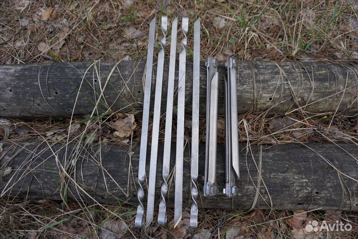 Мангал походный с шампурами