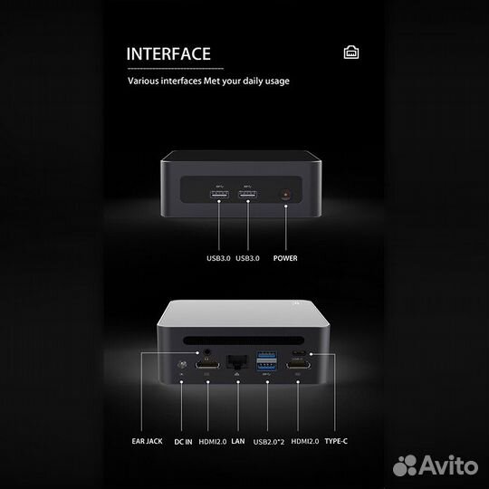 Игровой мини пк Ryzen 5 5600H/16gb/512gb/Win11