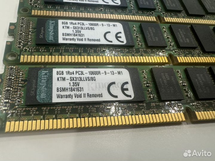 Kingston Ddr3l 8gb низкопрофильная серверная