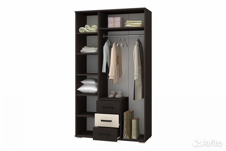 Шкаф Нота 11 3-х створчатый с 3-мя ящиками