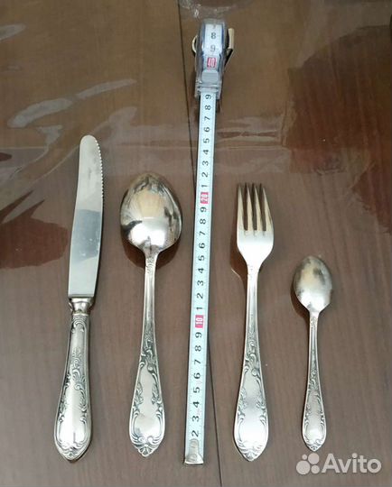 Столовые приборы на 12 персон мельхиор