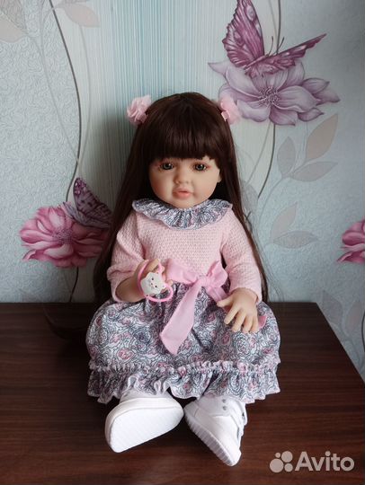 Кукла реборн 55см,полностью силиконовая