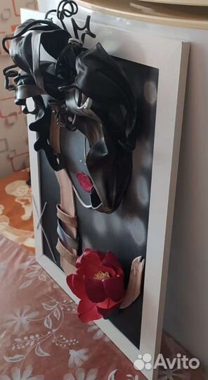 Картина из натуральной кожи